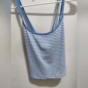 Blue striped tank from Romwe